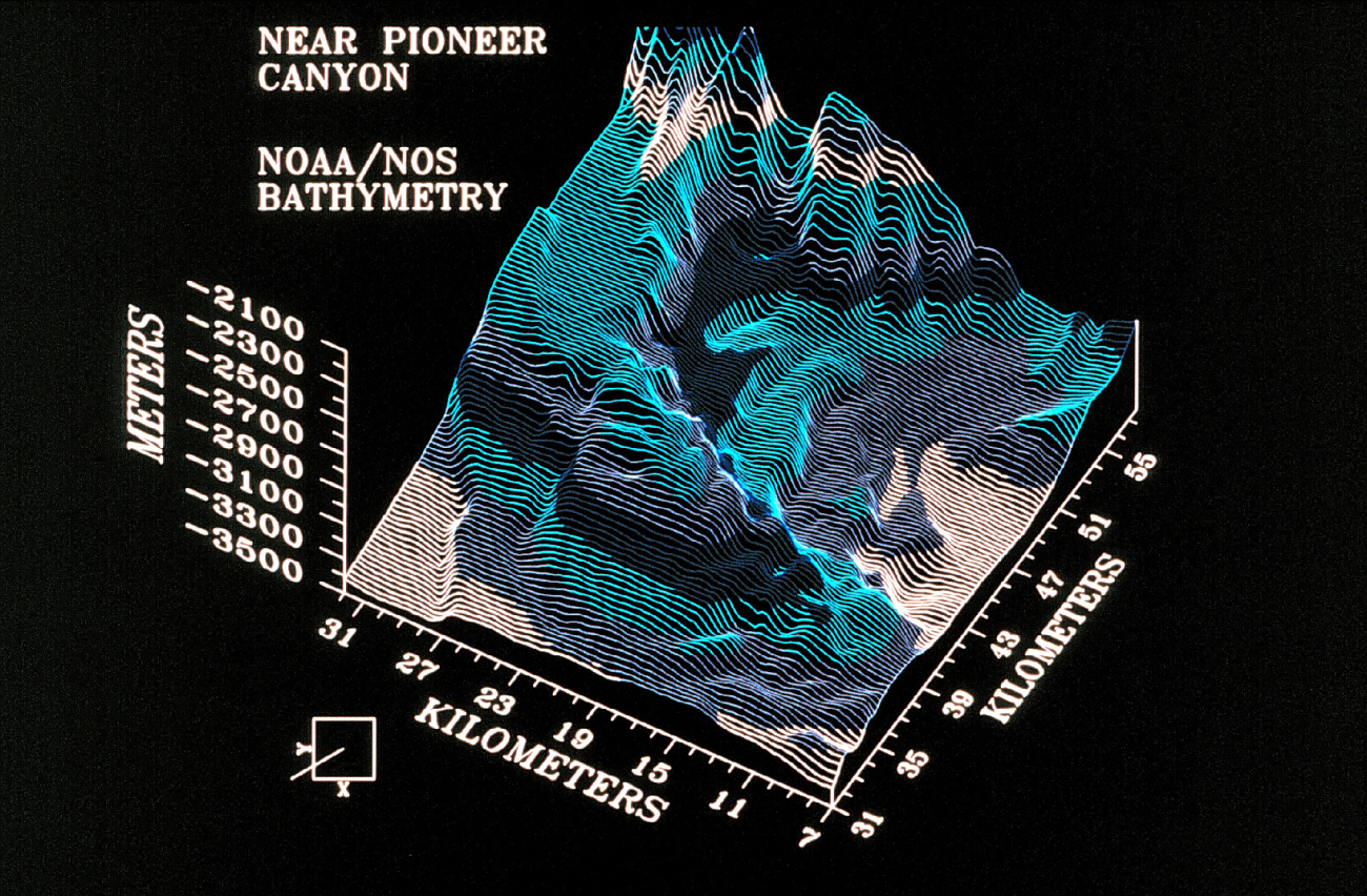 3-D image from NOAA Exclusive Economic Zone Mapping Project