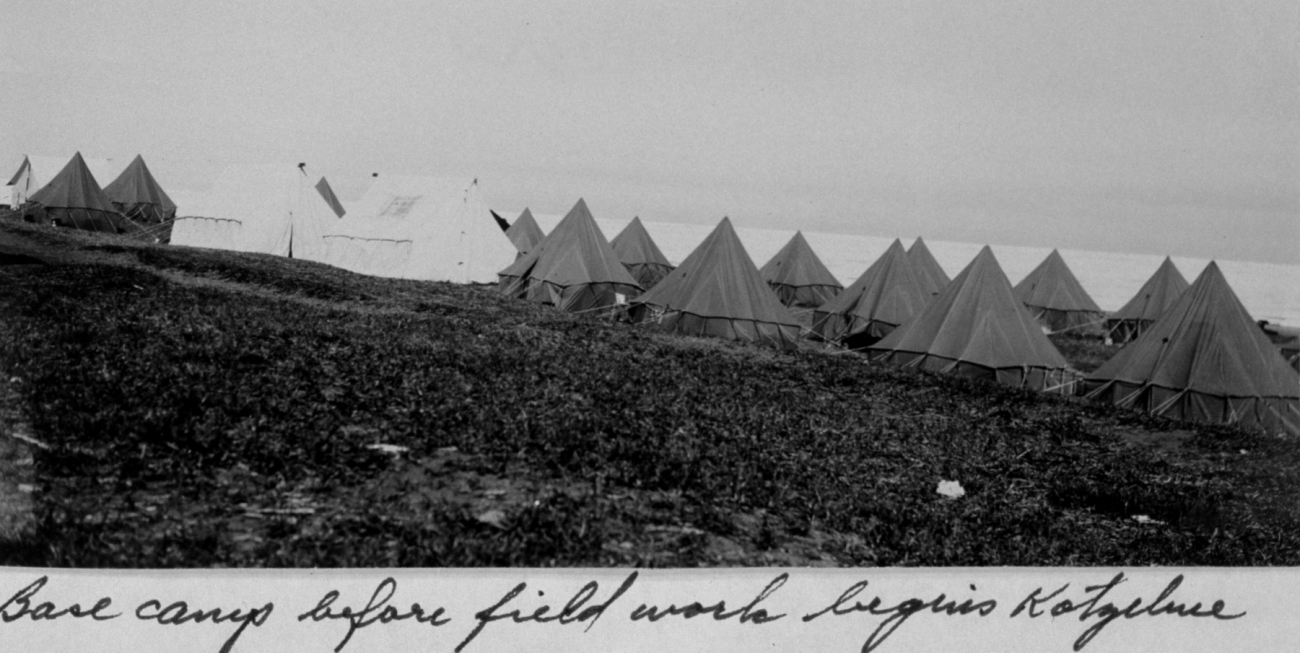 Base camp at Kotzebue, Alaska, before the field work began