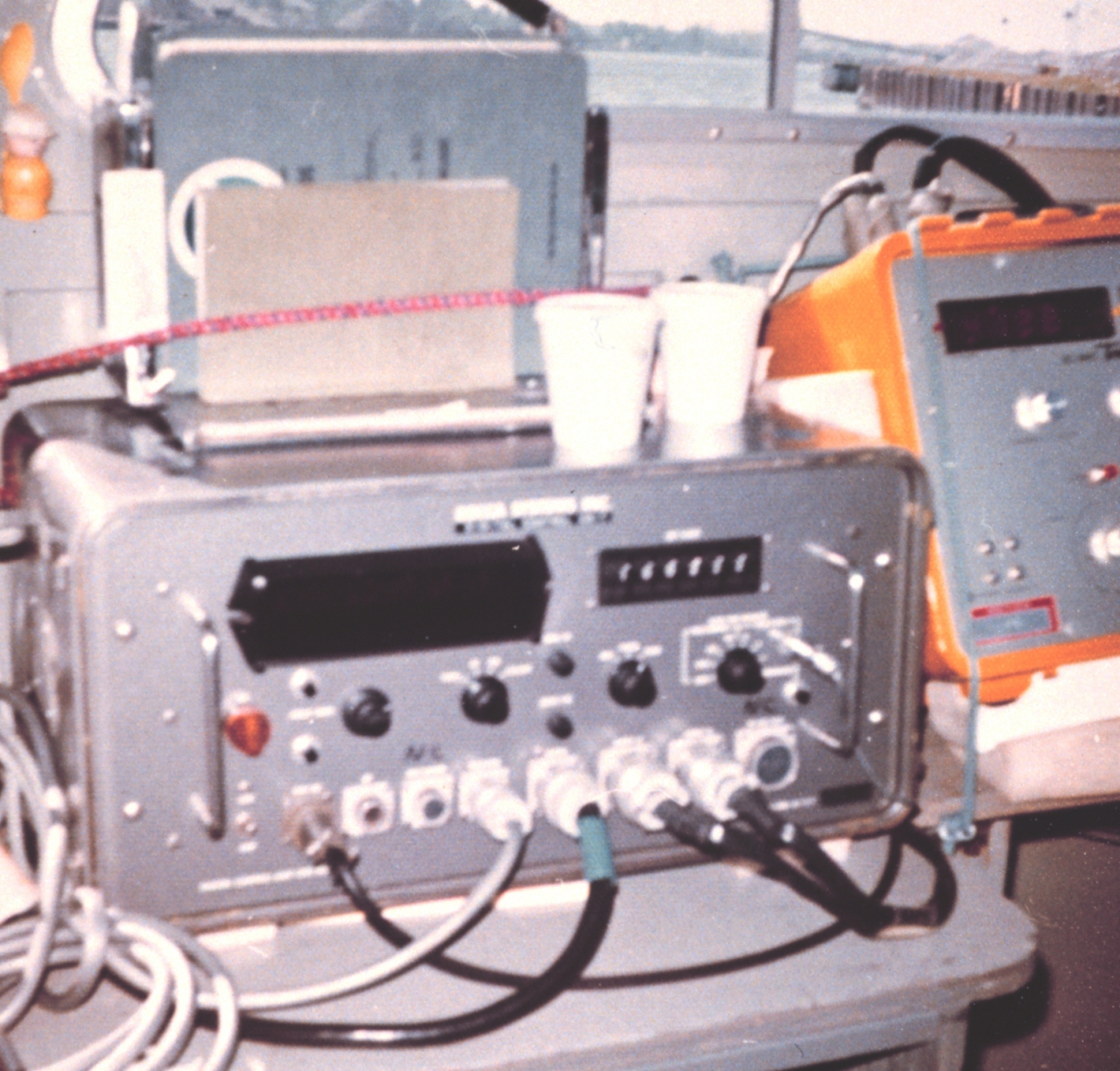 Electronics on inshore survey boat