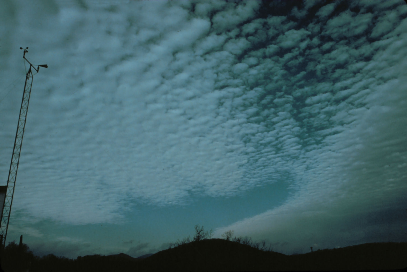 Stratiform altocumulus clouds