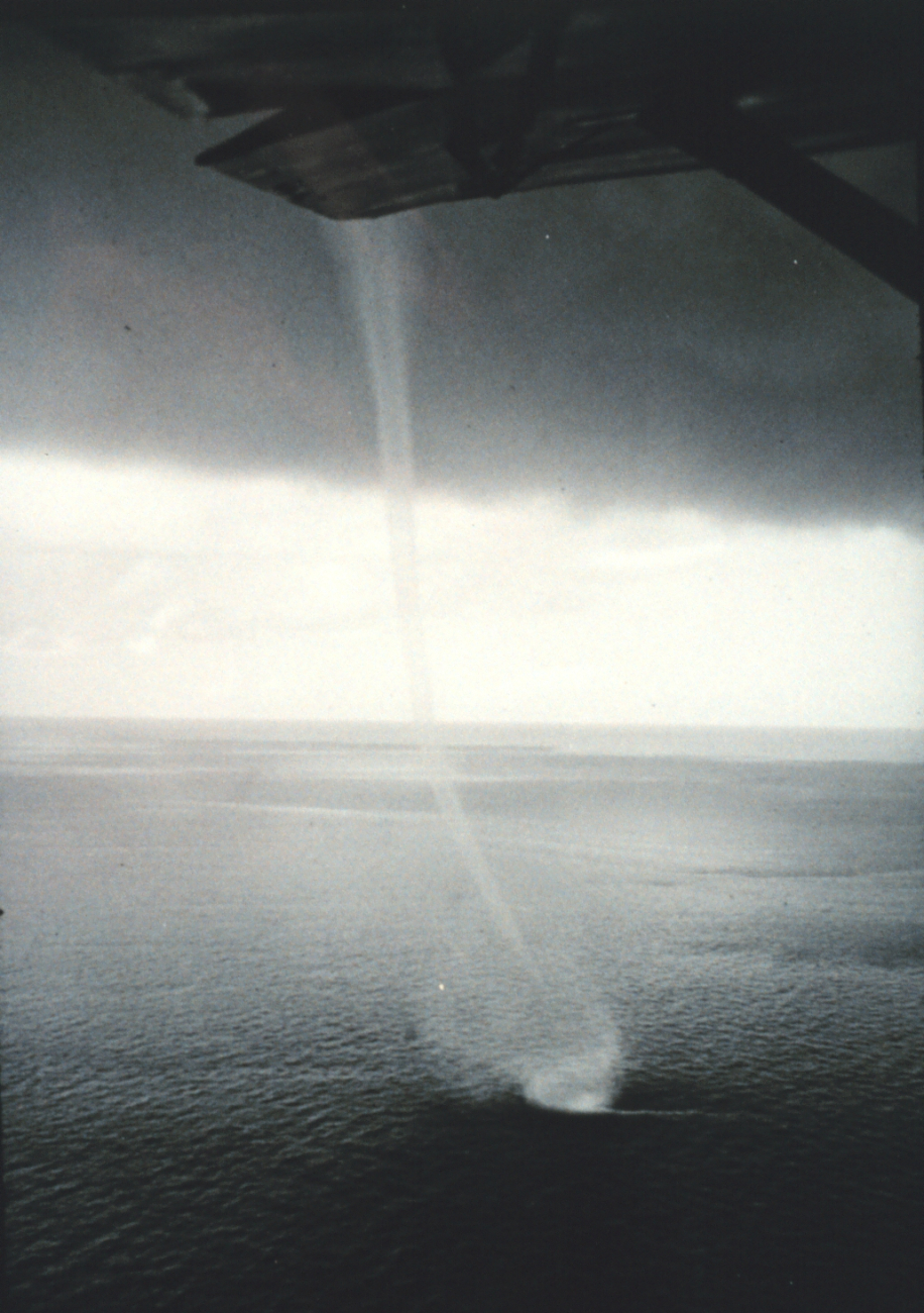 Waterspout seen from an aircraft in the Florida Keys