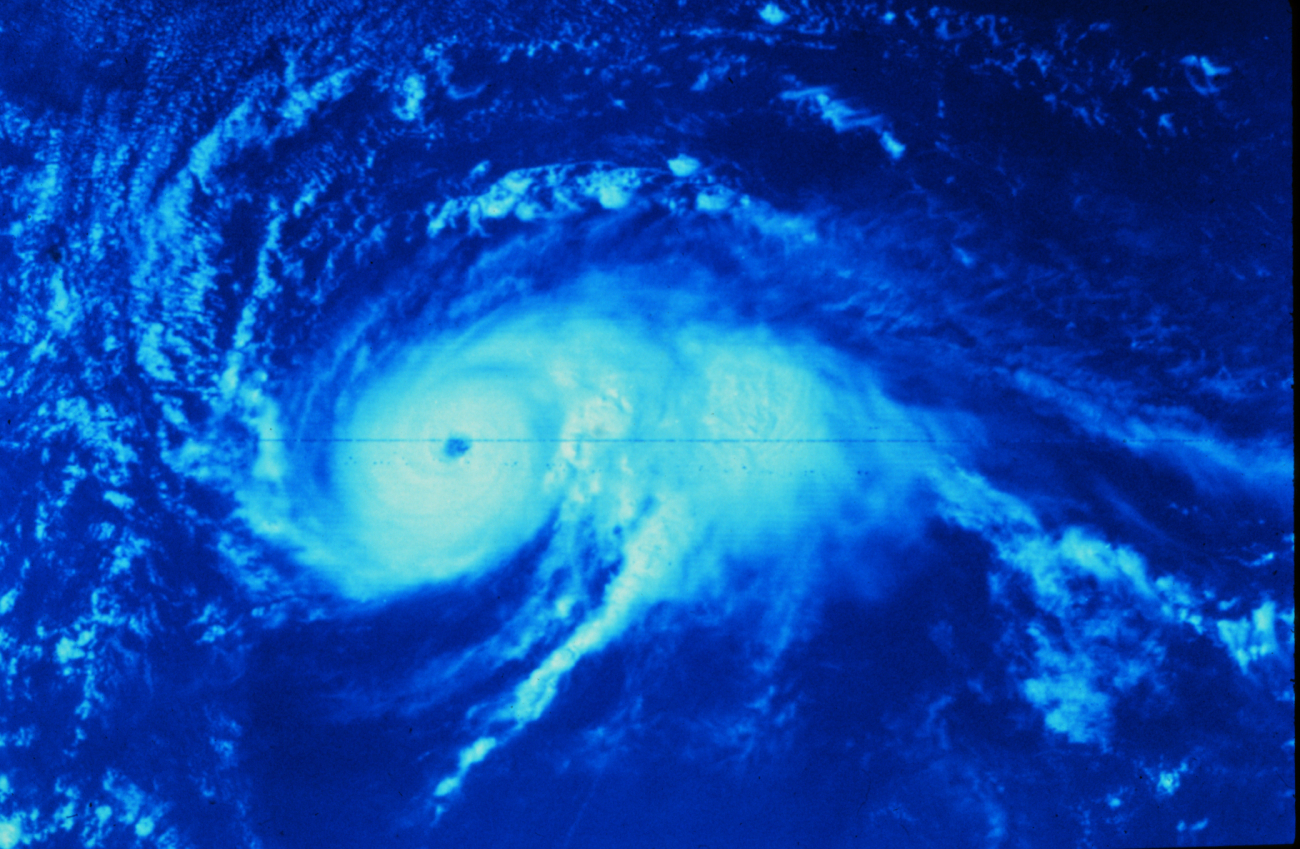 Hurricane Anita approaching the coast of Mexico south of Brownsville