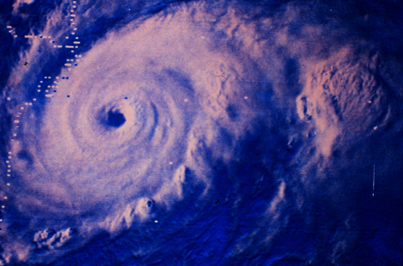 Hurricane Anita approaching landfall on the coast of Mexico