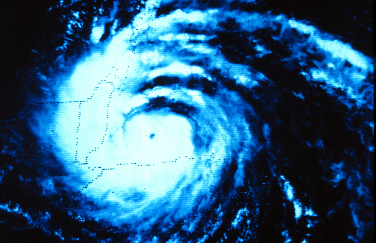 Hurricane Greta making landfall at Belize