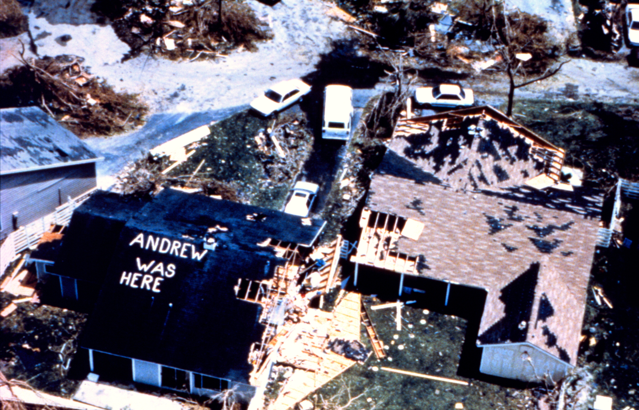Hurricane Andrew - Despite the devastation folks still had time for humor