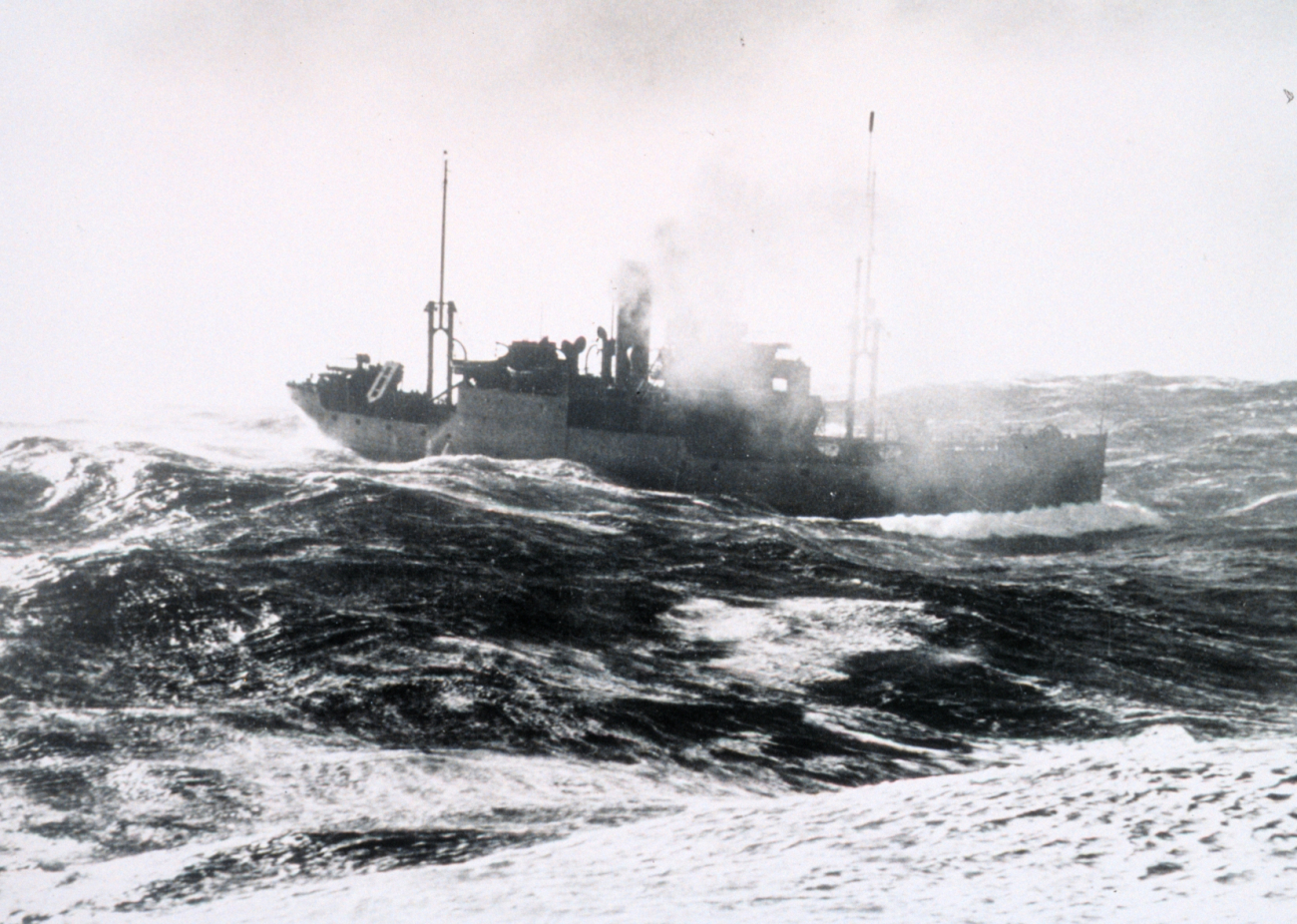 World War II North Atlantic convoy dutyMerchant vessel as seen from U