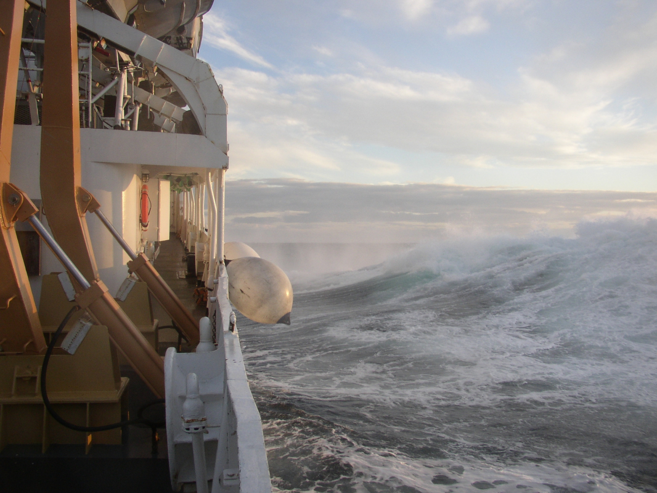 NOAA Ship RAINIER crossing the Gulf of Alaska in stormy seas