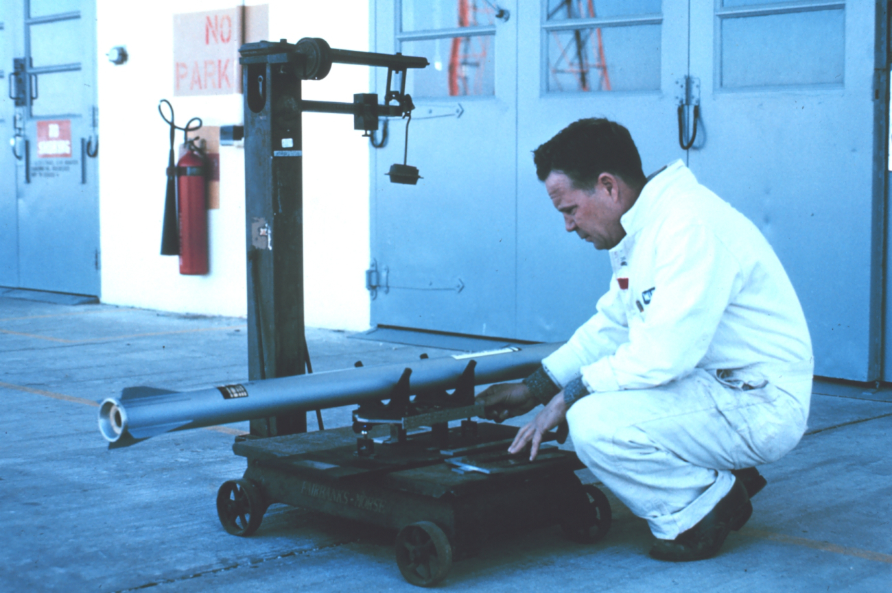 Weighing a rocket prior to launch assuring the right amount of fuel on board