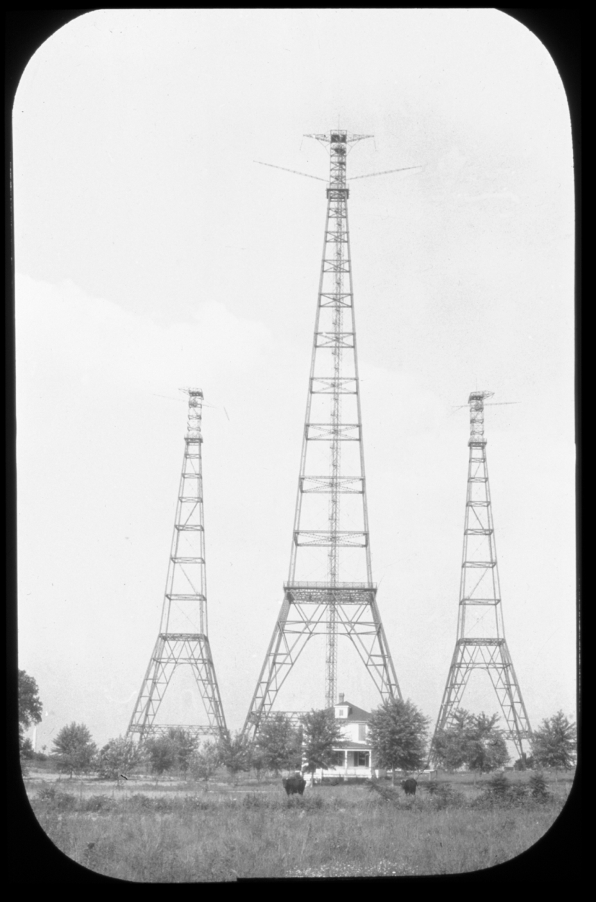 Antennas, probably at Greenbury Point, Maryland, in about 1920