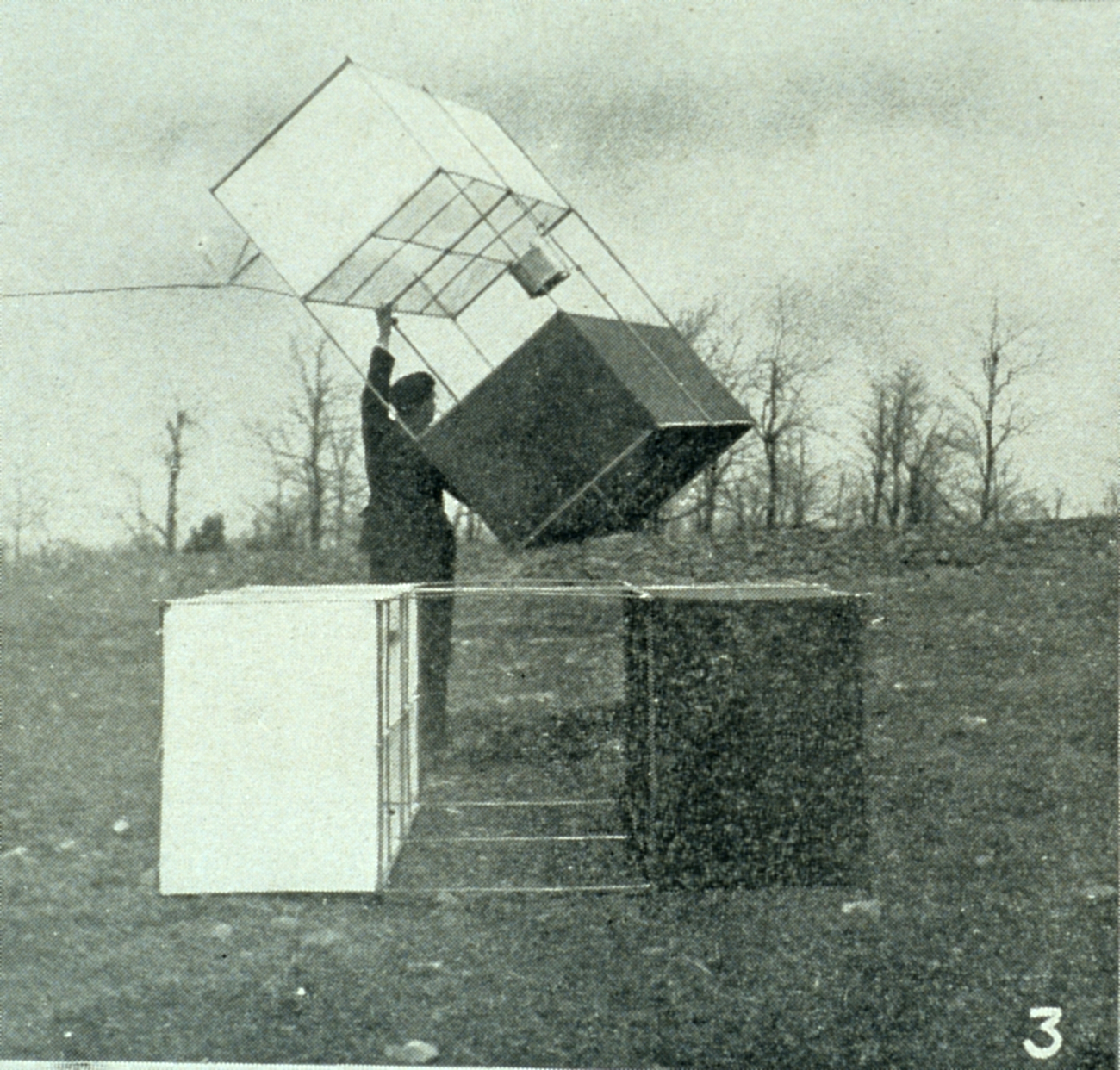 Preparing to launch a meteorological kite