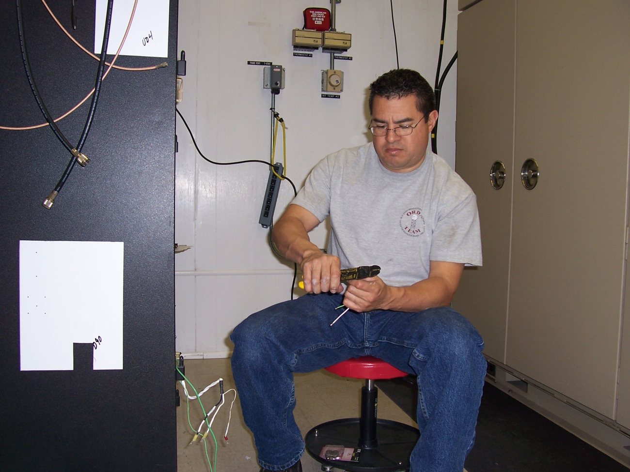 Ray Gonzalez, RS Information Systems Lead Technician working on the OpenRadar Data Acquisition (ORDA) upgrade at Western Arkansas NWS radar site