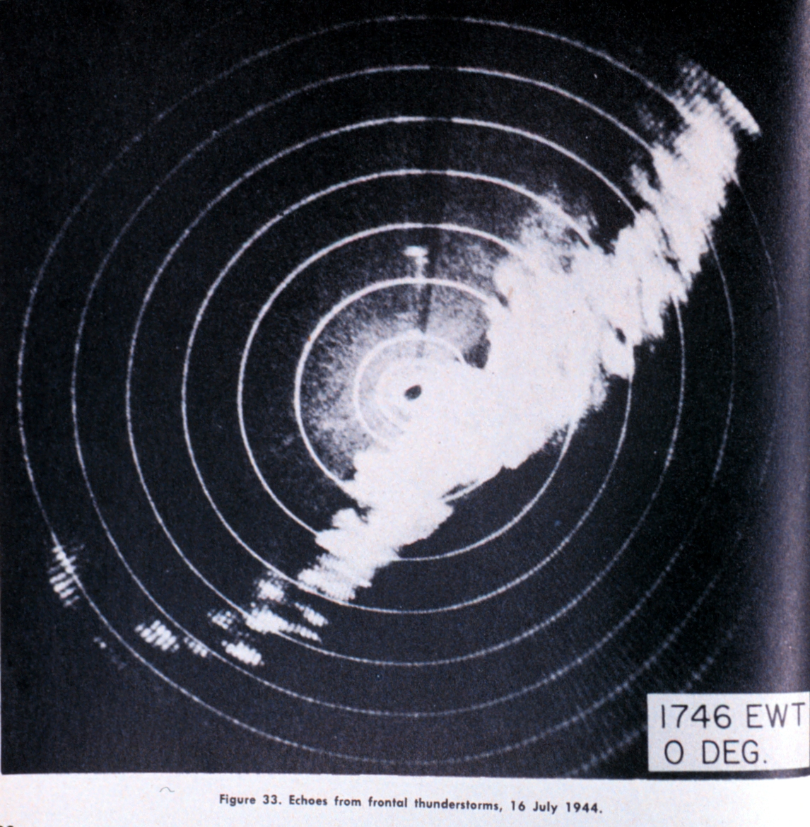 Echoes from frontal thunderstorms observed from a Radio Set SCR-584 mobileradar unit located at Spring Lake, New Jersey