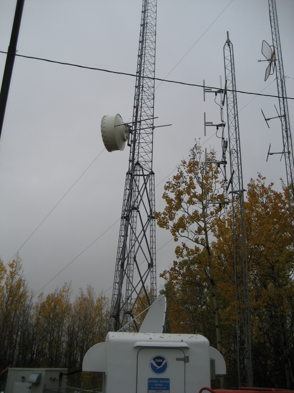 Alaska weather radio transmitter installation for Nenana