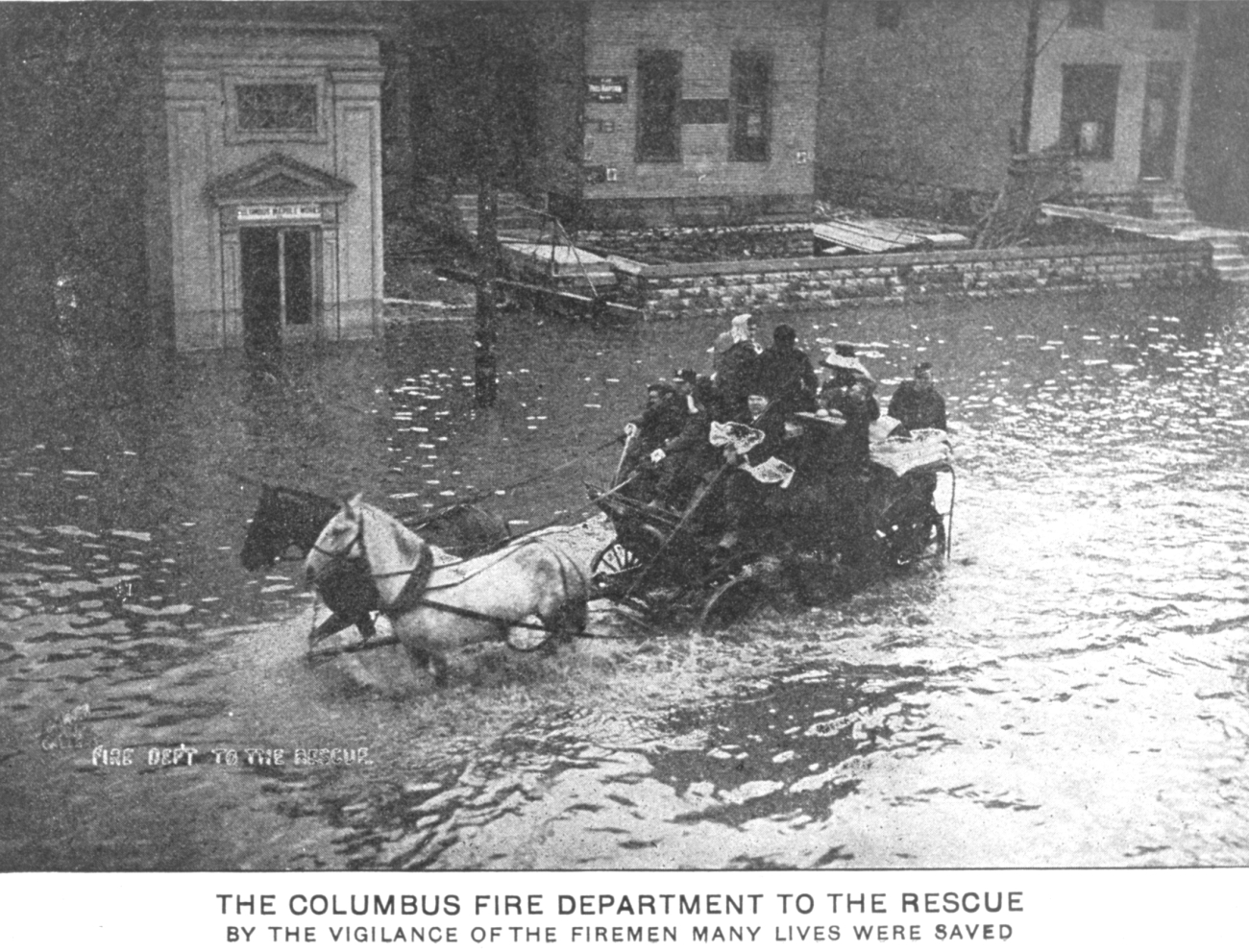 The Columbus fire department helped save many stranded people
