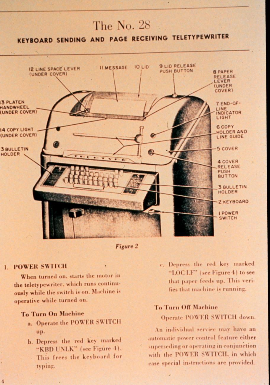 Advertising brochure for teletypewriter used by Weather Service