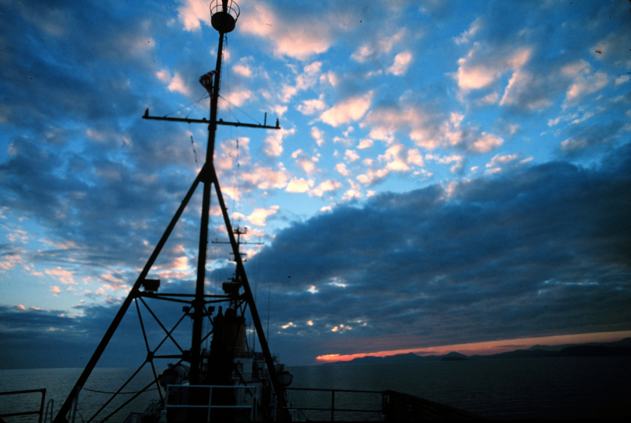 A NOAA Ship SURVEYOR sunset - Photo #1 of sequence
