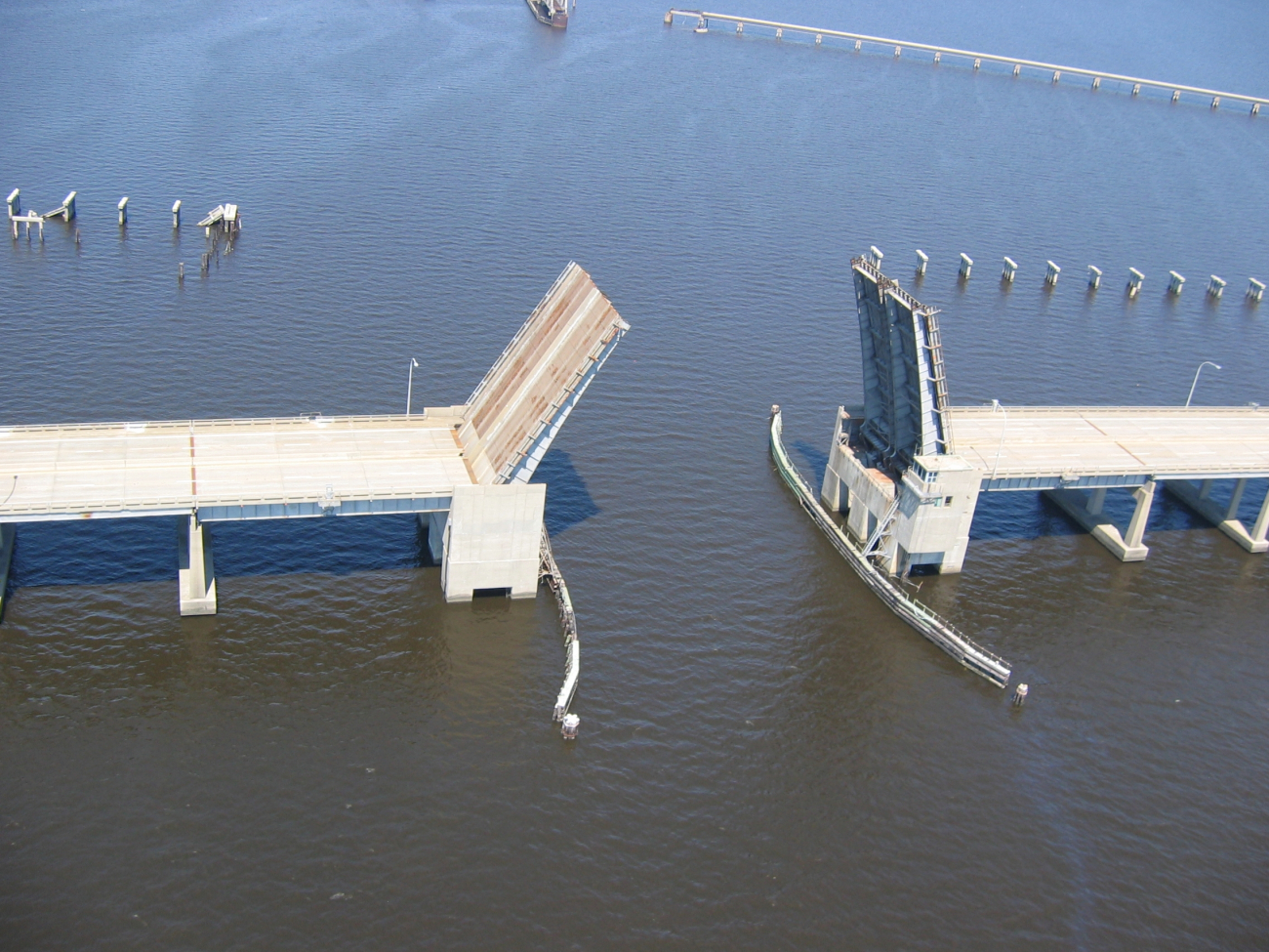 Center draw span of Hwy 90 bridge between Biloxiand Ocean Springs, MS