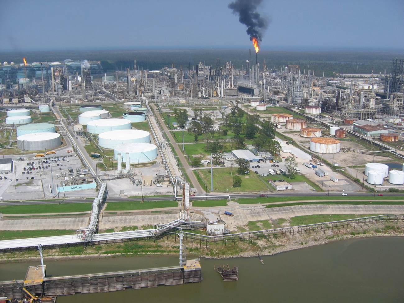 Motiva refinery west of New Orleans