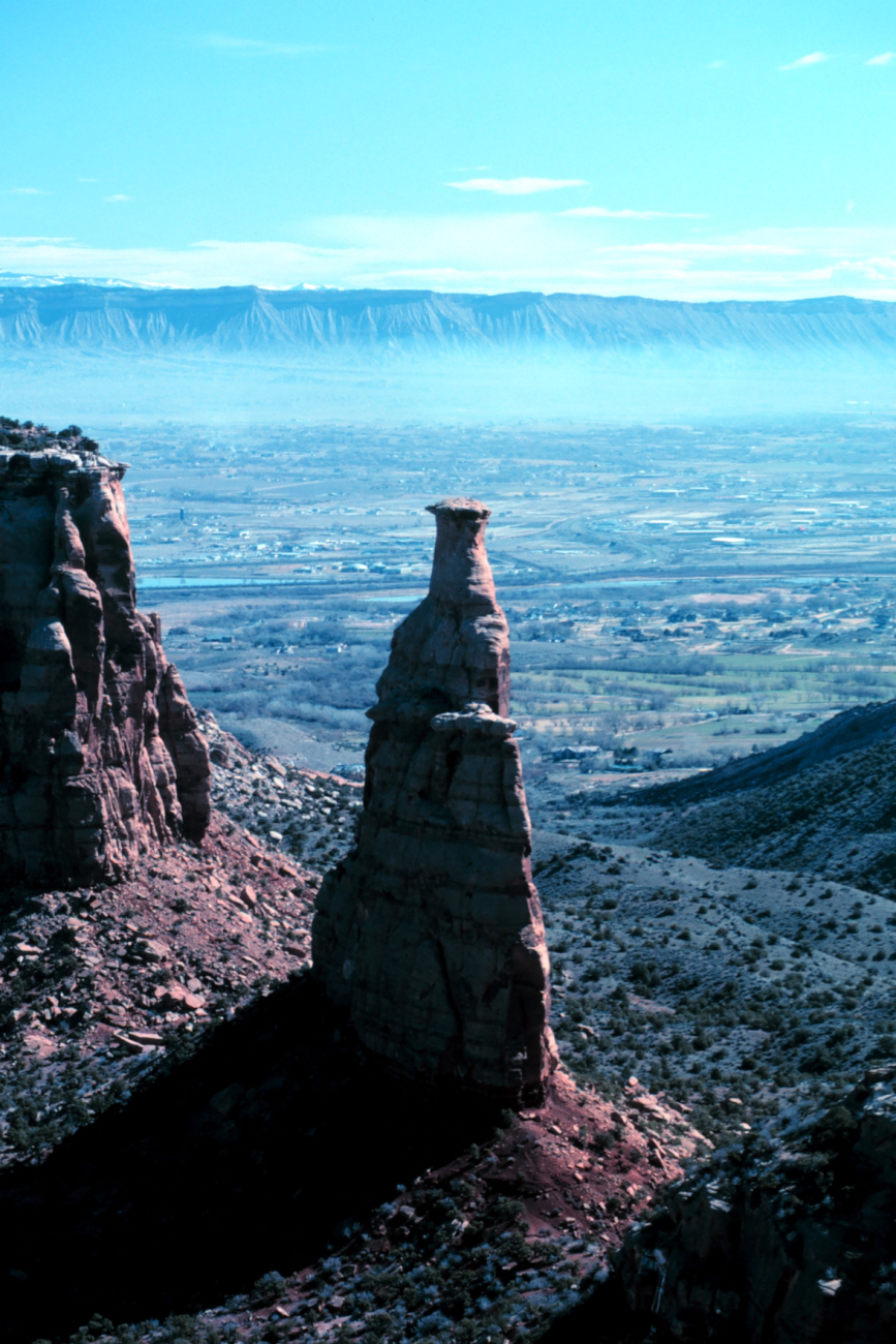 Looking across the Grand Valley and over the Colorado River to the Book Cliffs