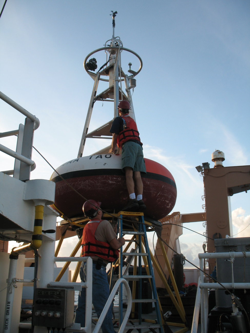 TAO Buoy Array deployment preparations on board the NOAA Ship GORDON GUNTER