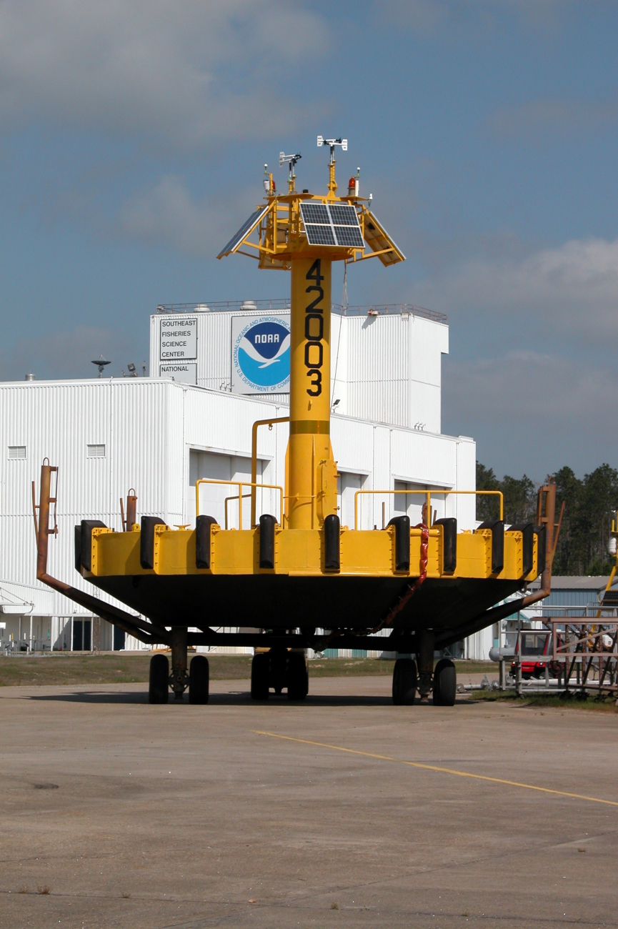 10-Meter Buoy being relocated for launch