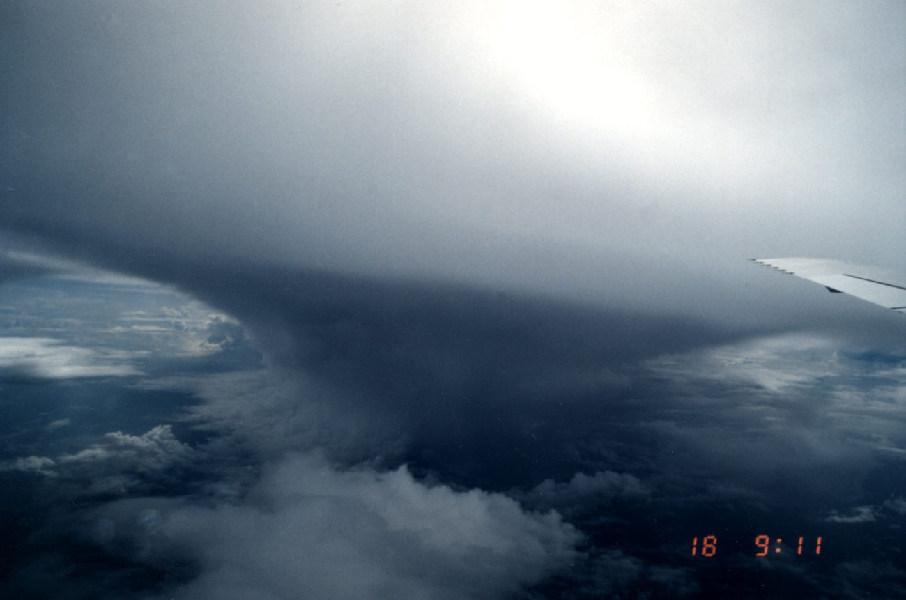 A grand example of a showering anvil as seen from NASA DC-8