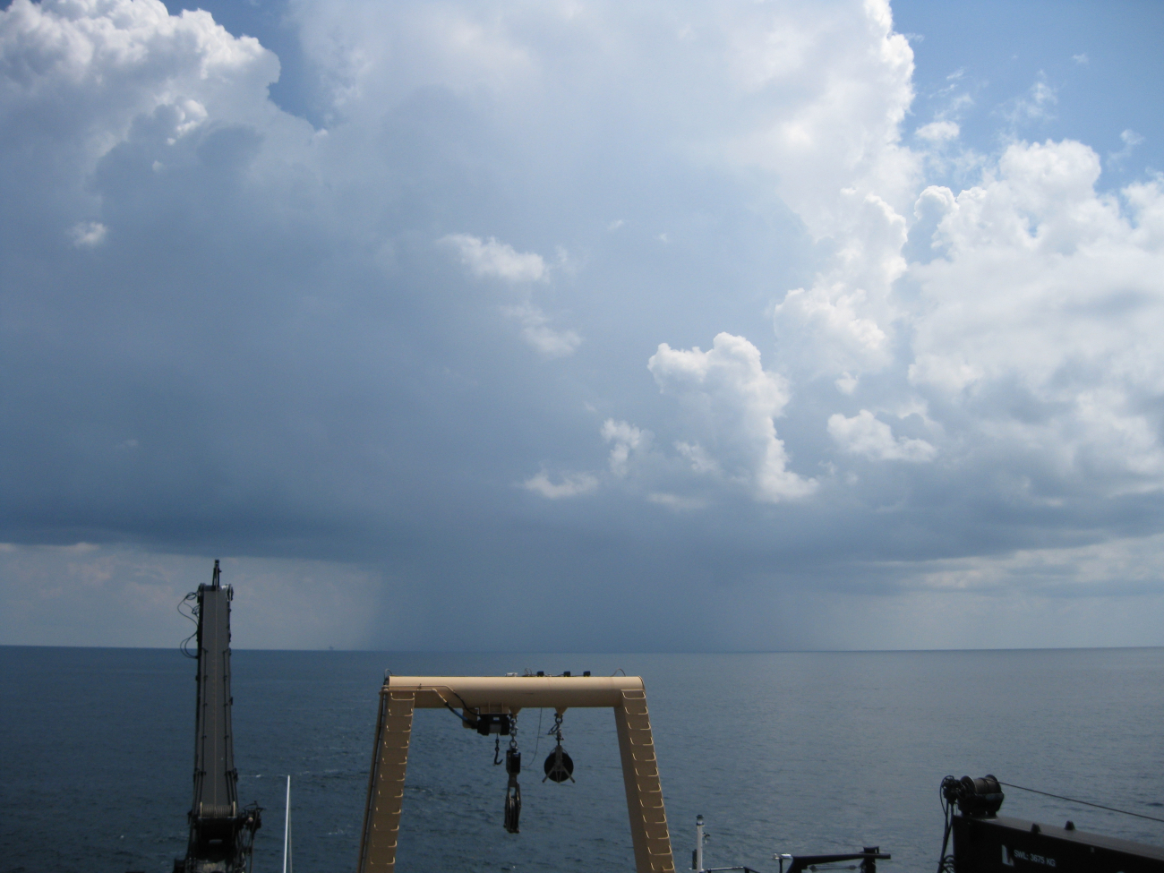 Squall seen astern of the NOAA Ship PISCES