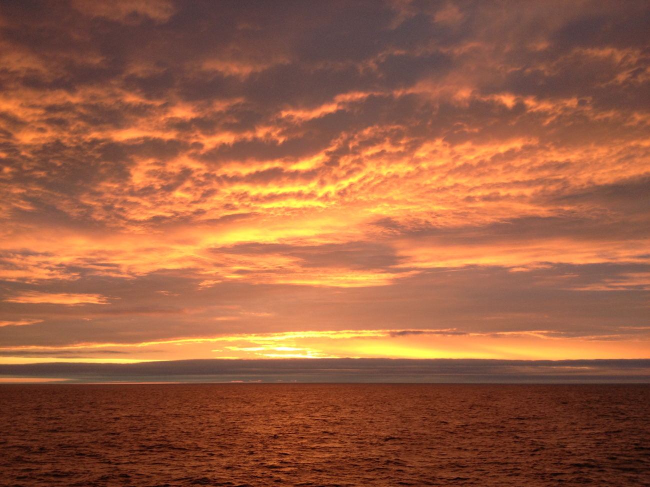 Sunset in the Gulf of Alaska