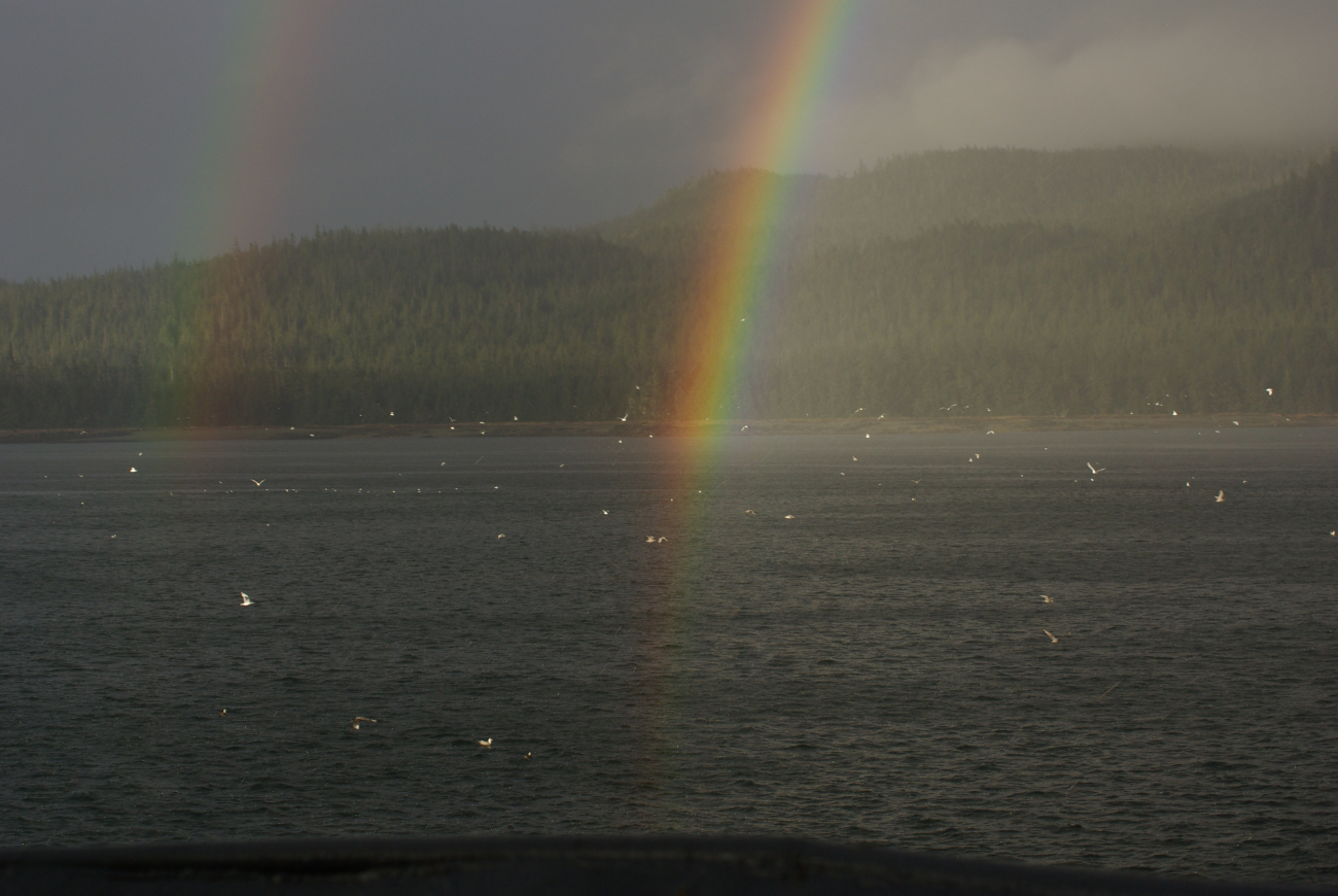 A double rainbow somewhere in southeast Alaska