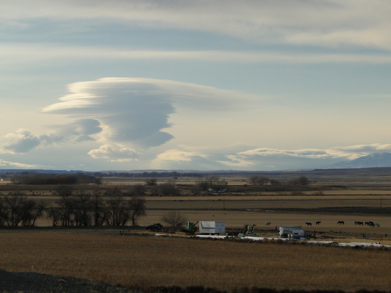 Lenticular clouds over west central Wyoming