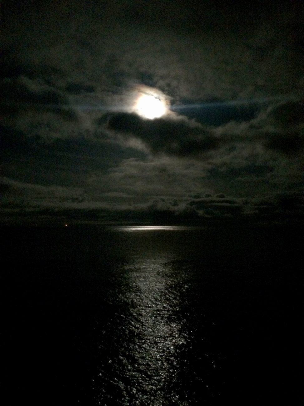 Moonbeams on the ocean