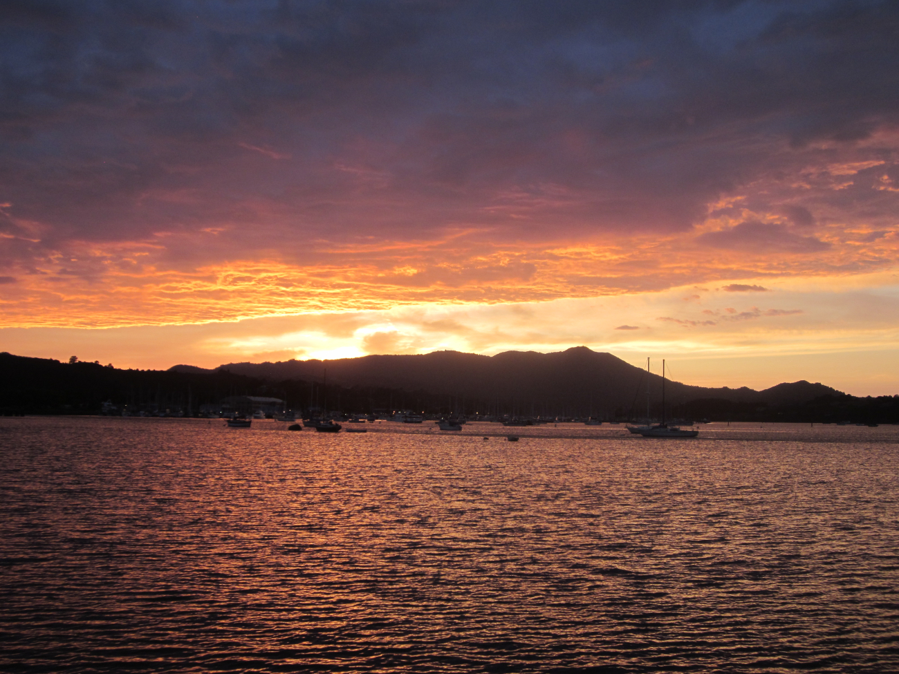 Sunset from the Sausalito waterfront