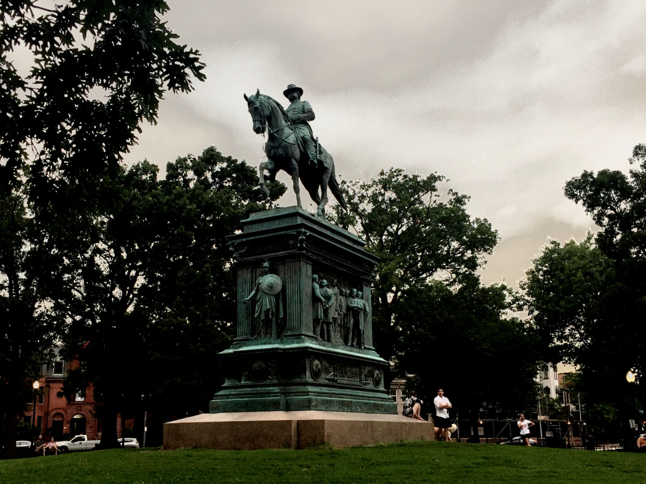 General Logan on a cloudy summer day at Lafayette Park