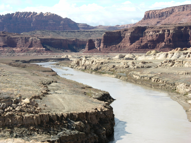 The Colorado River flowing through the arid southwest