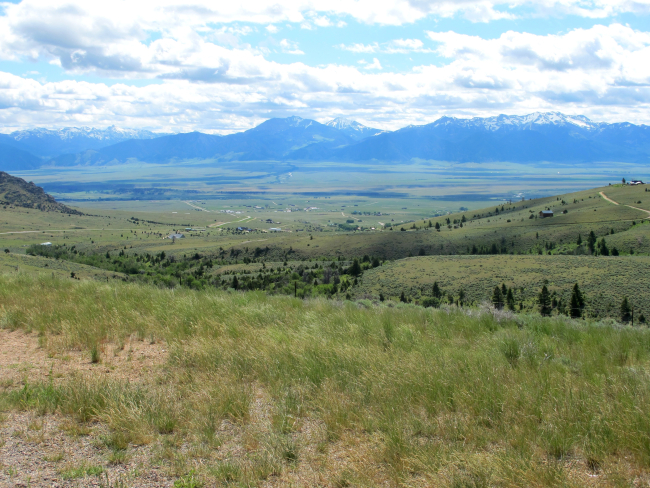 Looking into the Madison Valley from an un-named pass between Ennis and TwinBridges