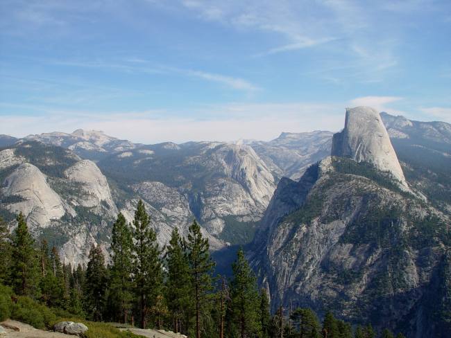 Half Dome and the Sierra Nevada
