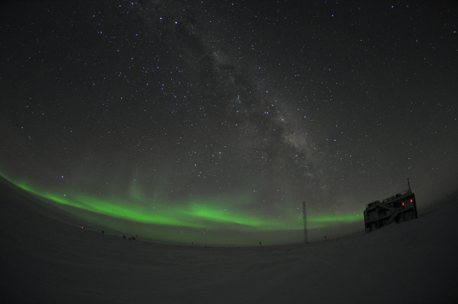 Aurora australis seen at South Pole Station
