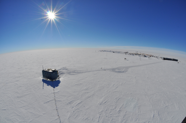 View from the Atmospheric Research Observatory during the Antarctic day