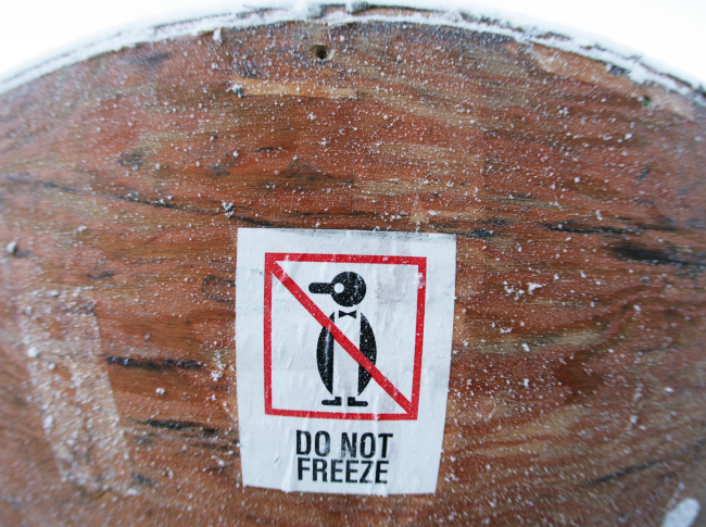 No penguins allowed - maybe do not freeze sign which seems like an exercise infutility