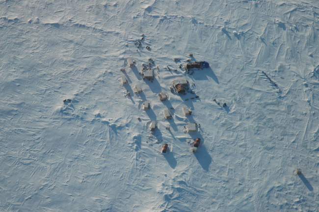 Ice camp on the Arctic Ocean
