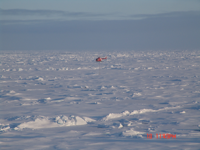 Canadian Coast Guard helicopter from Canadian Coast Garde icebreaker LOUIS S