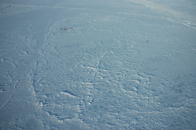 University of Washington Applied Physics Lab Ice Station in the BeaufortSea seen from the air in the upper left of the image