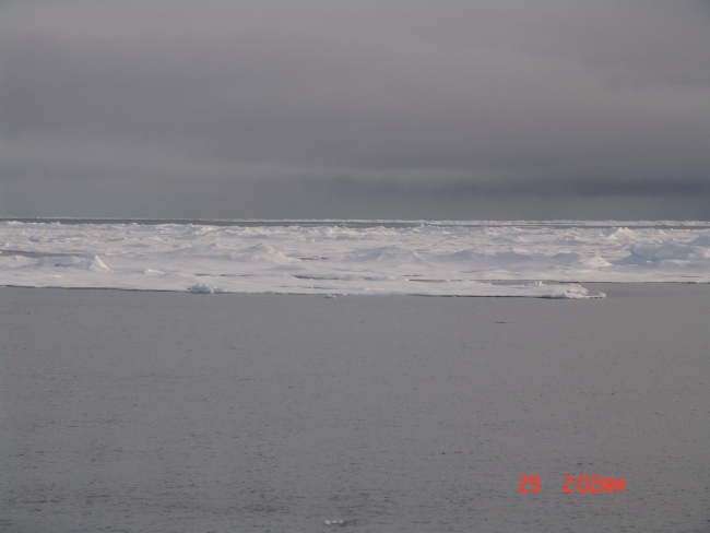 In open water looking towards multi-year ice floes