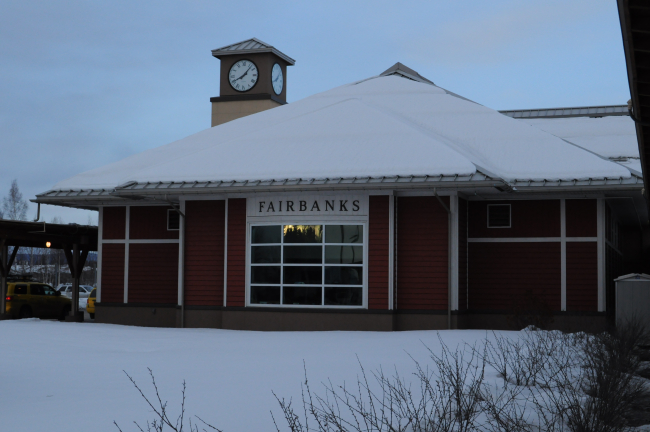 The railroad station at Fairbanks