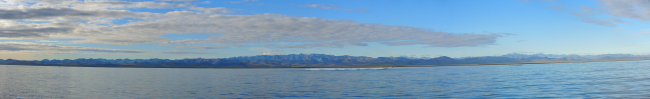 Looking south to the Brooks Range from the Beaufort Sea - Canada to the left,Alaska to the right in this magnificent panorama