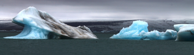 Icebergs in Jokullsarlon Glacial Meltwater Lagoon