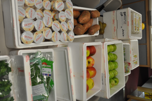 Fresh food supplies flown into the Greenland Summit Station