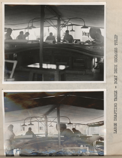 The large drafting table on the boat deck of the USC&GS; ship TULIP