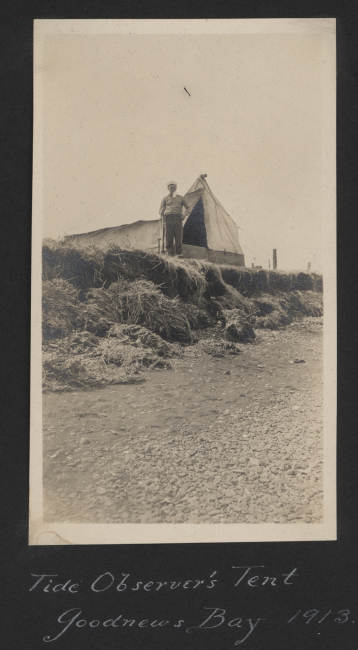 The tide observers' tent at Goodnews Bay