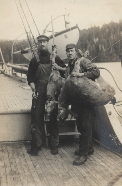 Venison for dinner (for the next week) on board the USC&GS; Ship EXPLORER